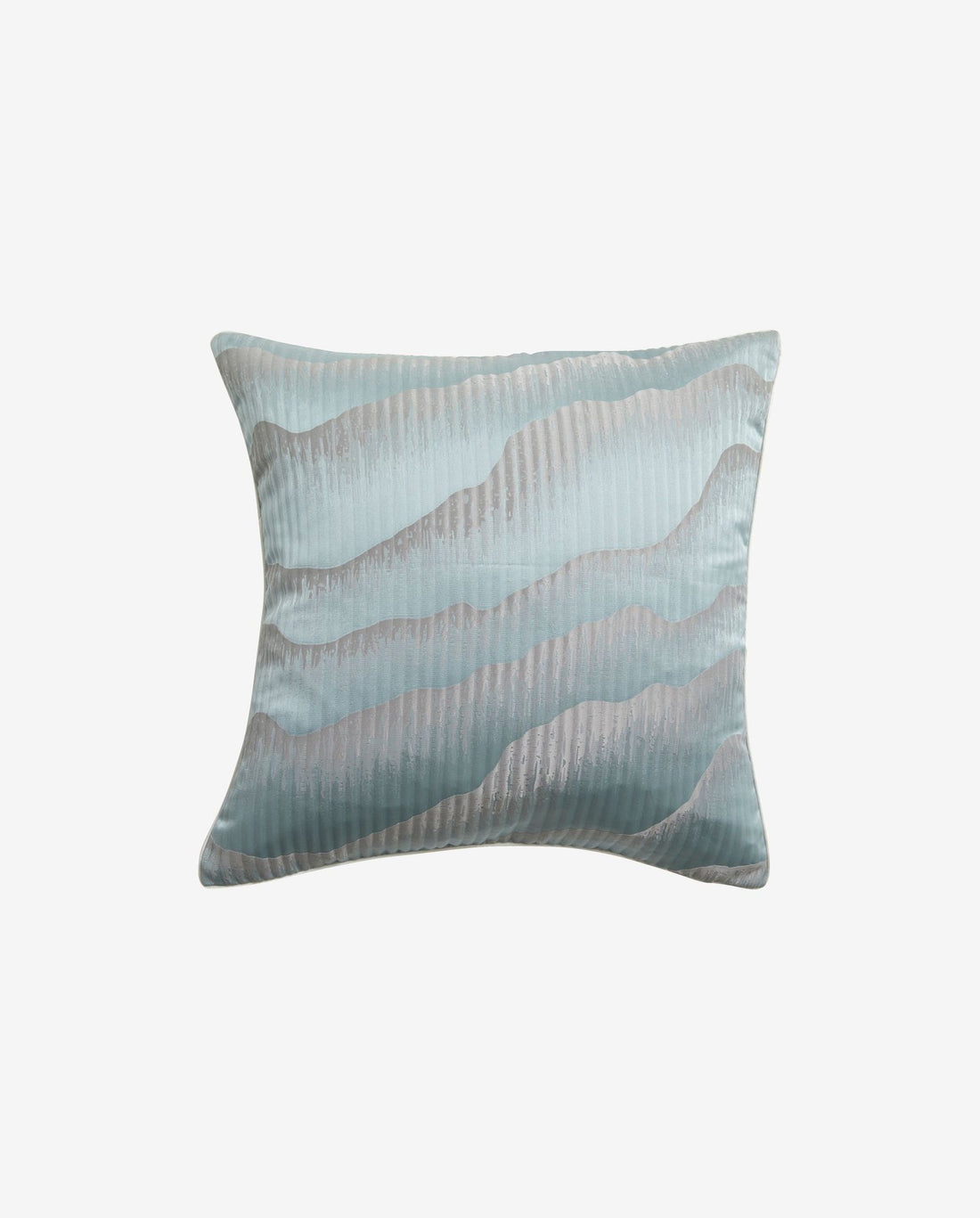 Avior -Kissenbedeckung im Satin - 45x45 - hellblau/grau