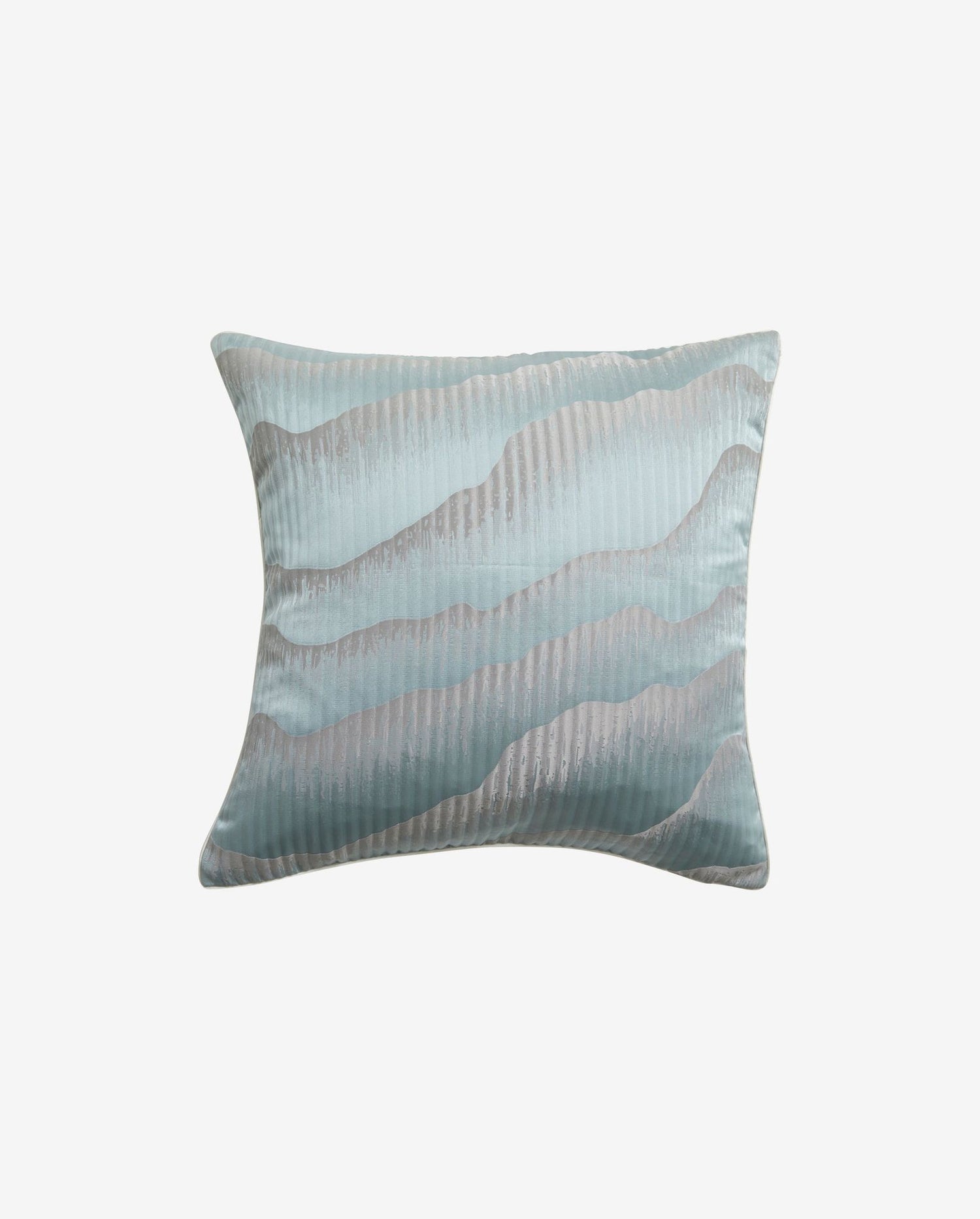 Avior -Kissenbedeckung im Satin - 45x45 - hellblau/grau