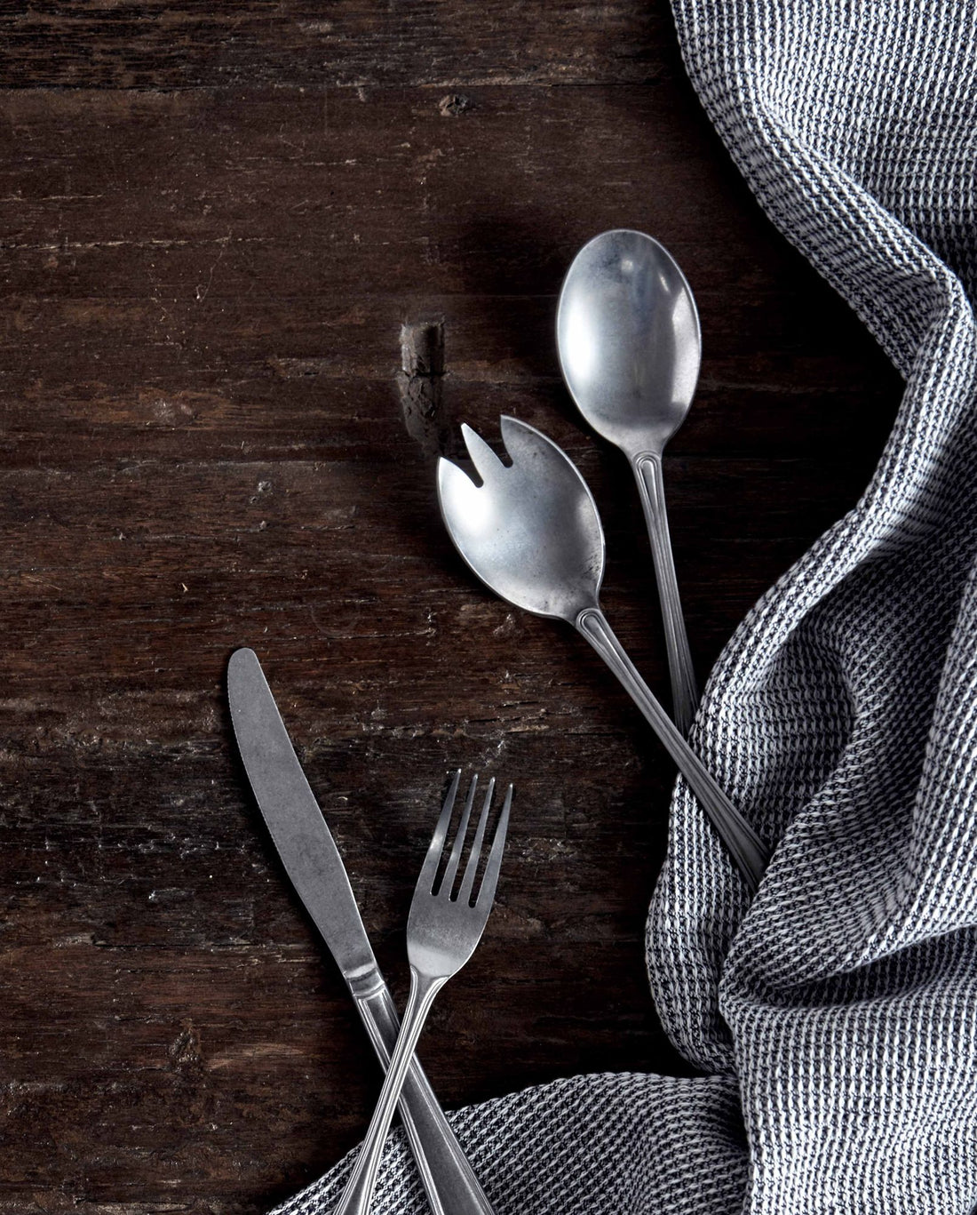 Waffel Waffelhandtuch - Weiß/Schwarz