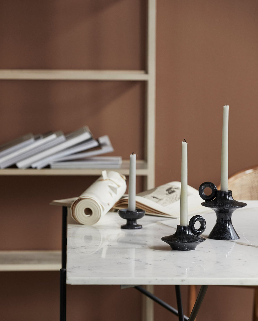 Palawan Candlestick Small - Schwarz