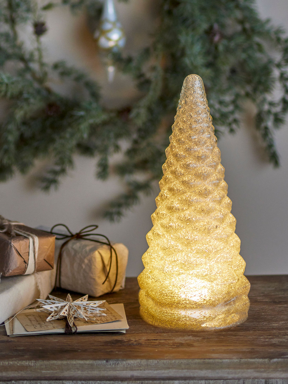 Bloomingville Emilius Deko Bäume, Silber, recyceltes Glas