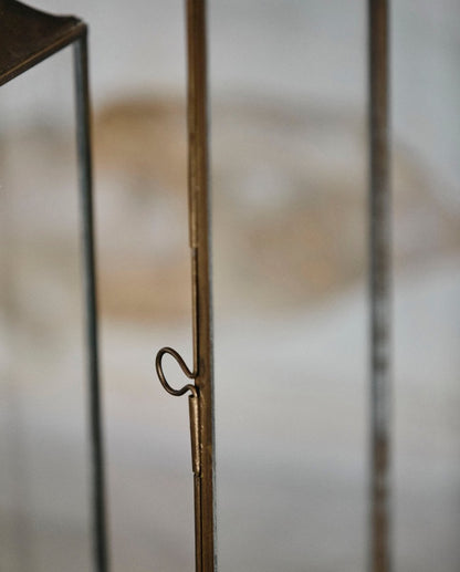 ANTIKE Laterne aus Eisen – H30 cm – Goldfinish