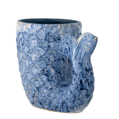 Kreative Kollektion Ariella Vase, Blau, Steinzeug