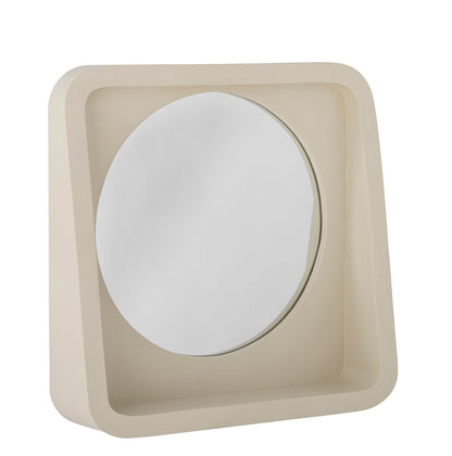 Bloomingville Phoebe Spiegel mit Regal, Natur, Polyresin