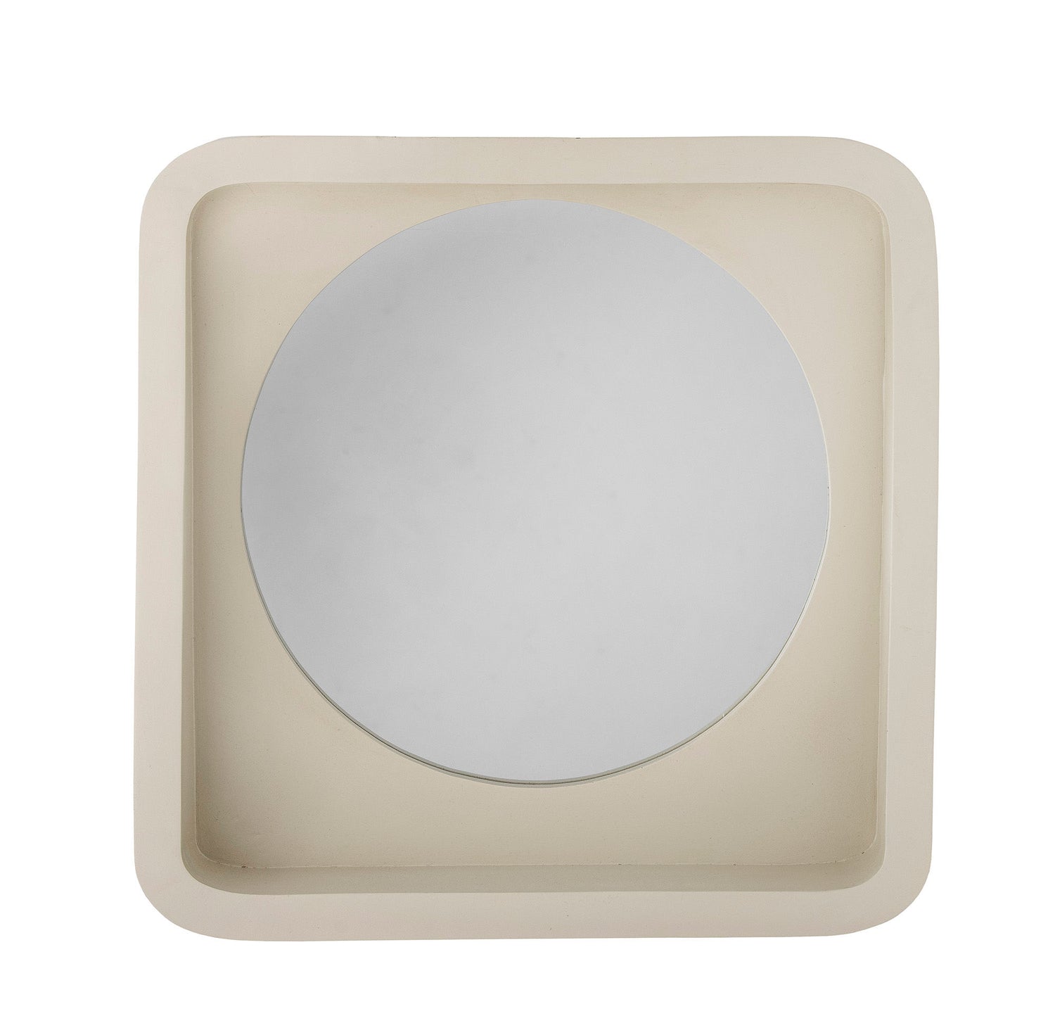 Bloomingville Phoebe Spiegel mit Regal, Natur, Polyresin