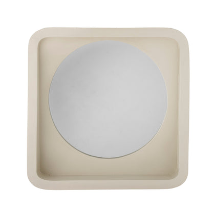 Bloomingville Phoebe Spiegel mit Regal, Natur, Polyresin