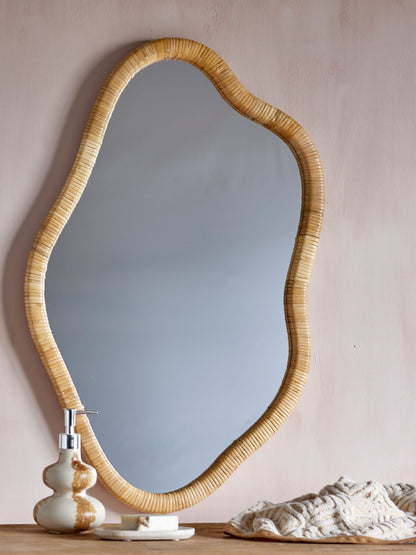 Bloomingville Ashlie Wandspiegel, Natur, Rattan