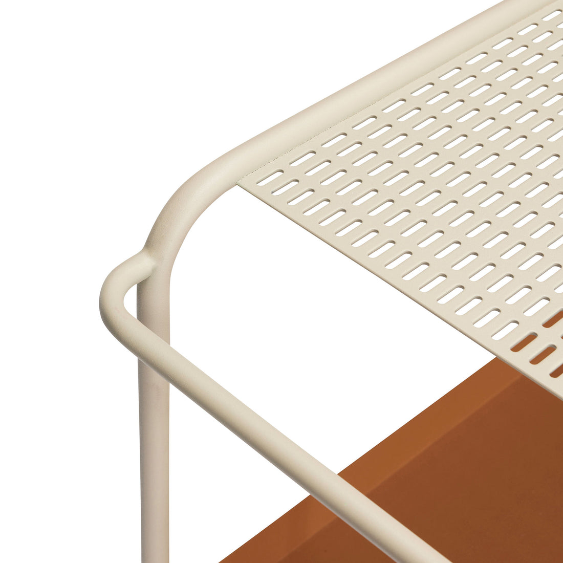 Hübsch Push Rolltisch Sand/Braun