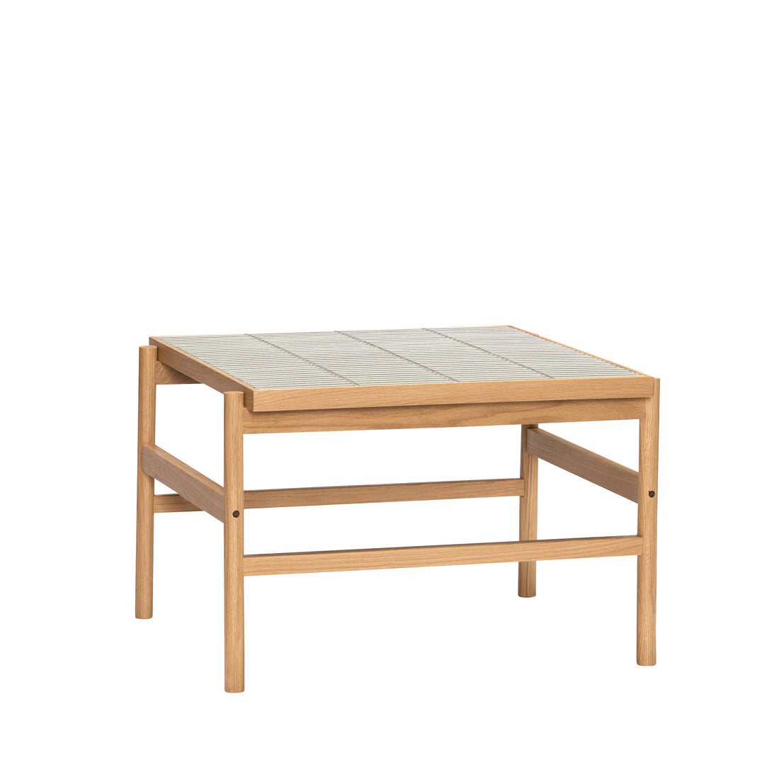 Fliesen-Couchtisch Mint/Natur - 61x66xh44cm