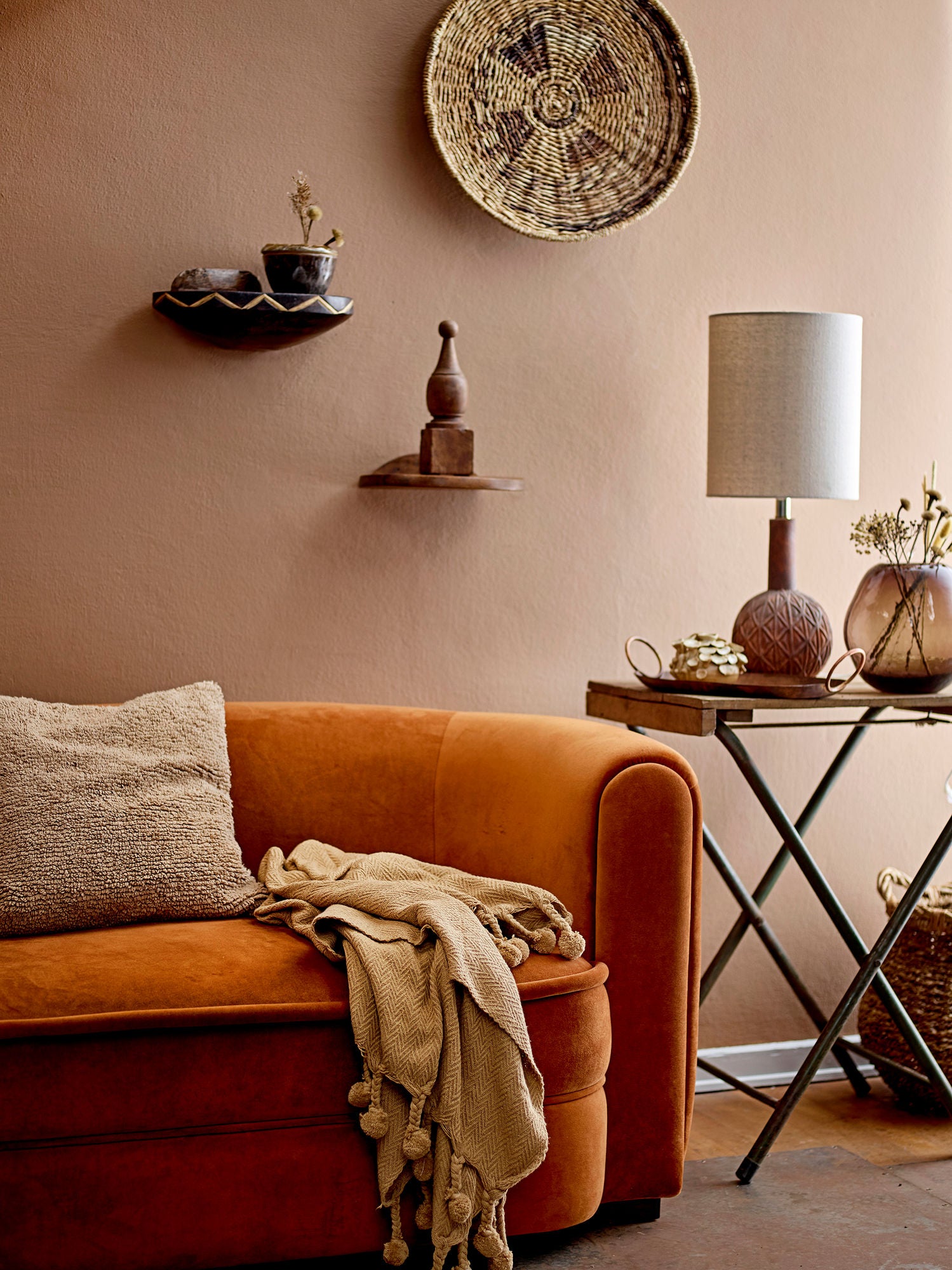 Kreative Sammlung Malala Sofa, Brown, Polyester