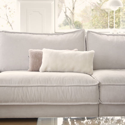 Lammfellkissen | Mokassin | Doppelseitig | 28x56cm