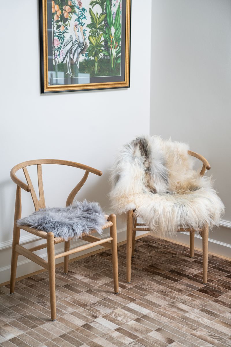 Langhaarige Lammfell 110 cm.