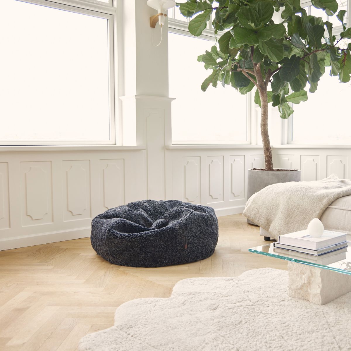 Runder Sitzsackstuhl | Kurzhaarig | Neuseeland | 73x74 cm und 92x93 cm