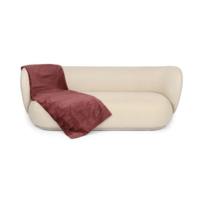 Nerz kariert | Rückseite aus Kaschmir | Alte Rose | 62x158 cm