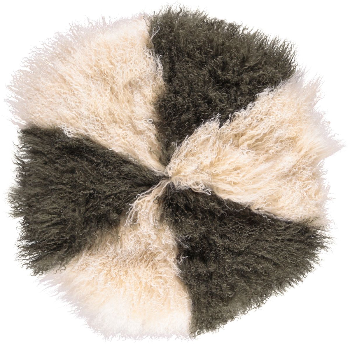 Lammfellkissen | Lockig | Tibet | Ø45 cm, Ø62 cm und Ø38 cm