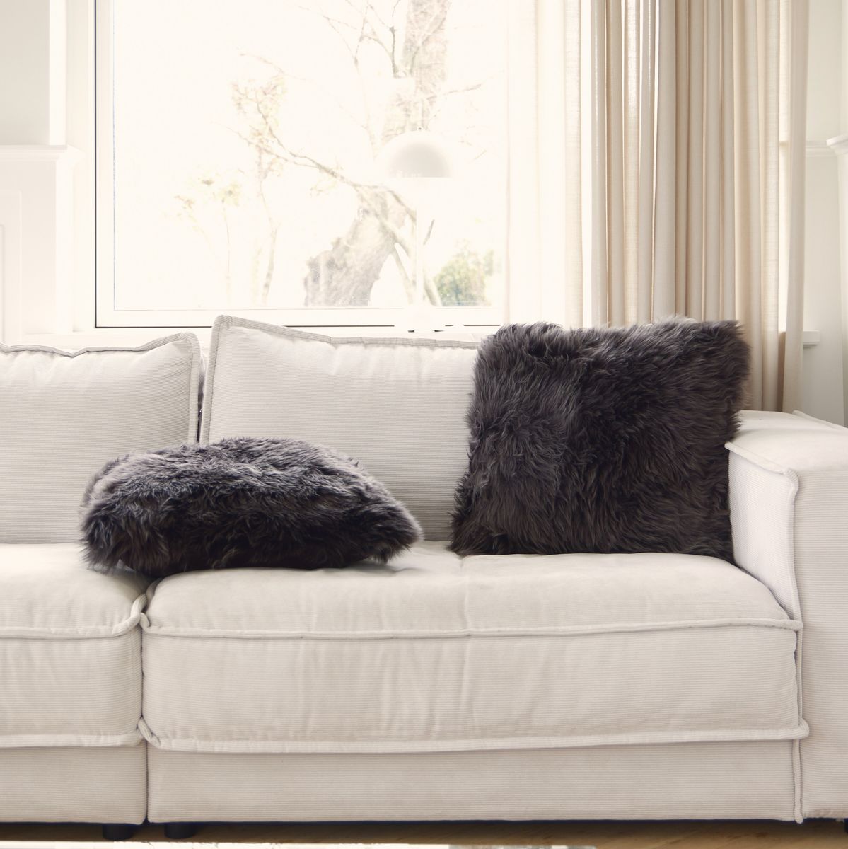 Lammfellkissen | Langhaarig | Neuseeland | 50x50 cm