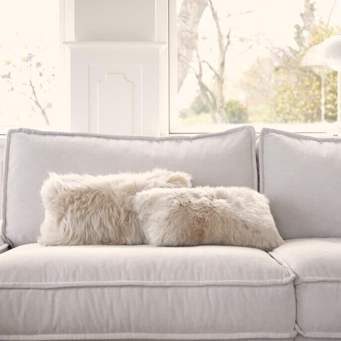 Lammfellkissen | Langhaarig | Neuseeland | 28x56cm