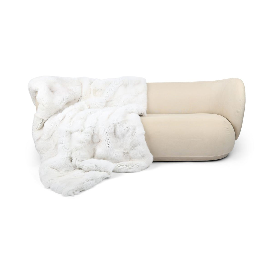 Premium Teppich aus Fuchs | Rückseite aus Kaschmir | Arktischer/Marmorfuchs | 140x200 cm