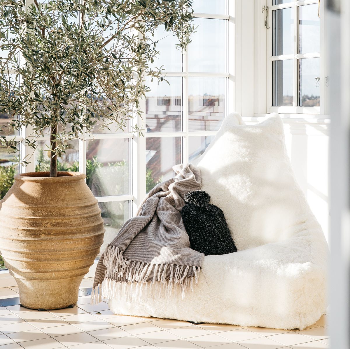 Sitzsackstuhl | Kurzhaarig | Neuseeland | 100x100x80 cm