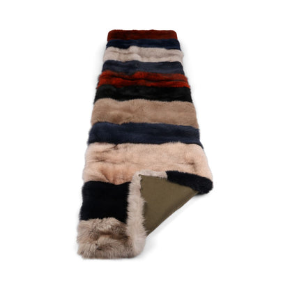 Premium-Fuchs-Plaid | Rückseite aus Kaschmir | Mehrfarbig | 70x260cm