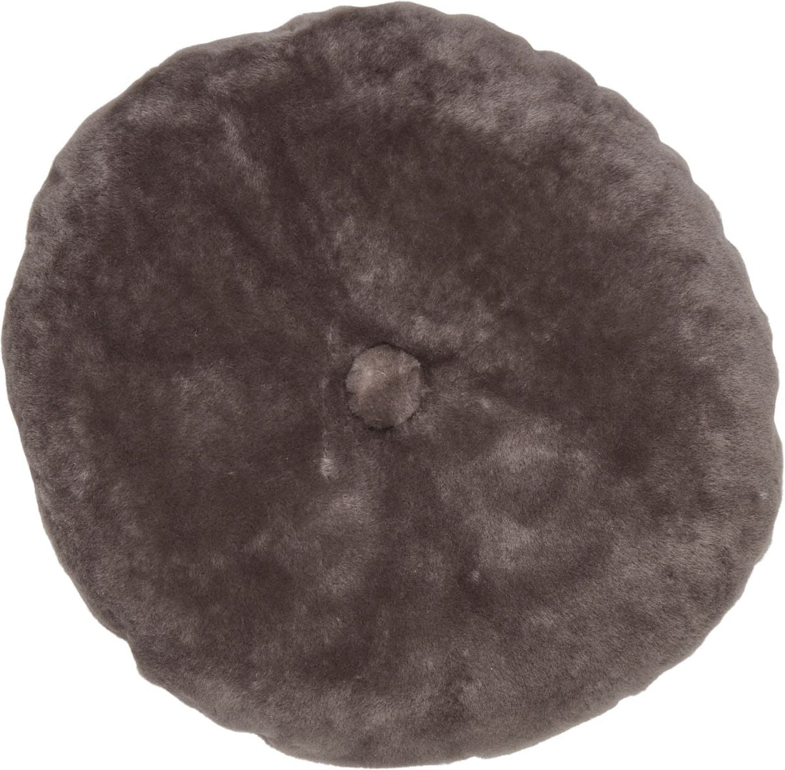 Lammfellkissen | Mokassin | Doppelseitig | Ø45 cm