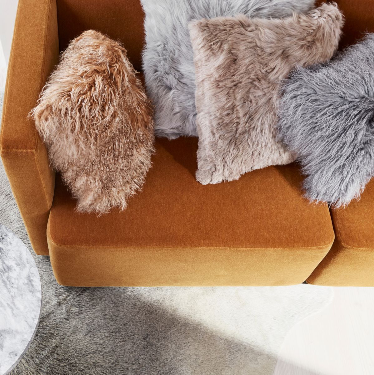 Lammfellkissen | Lockig | Tibet | 40x40 cm