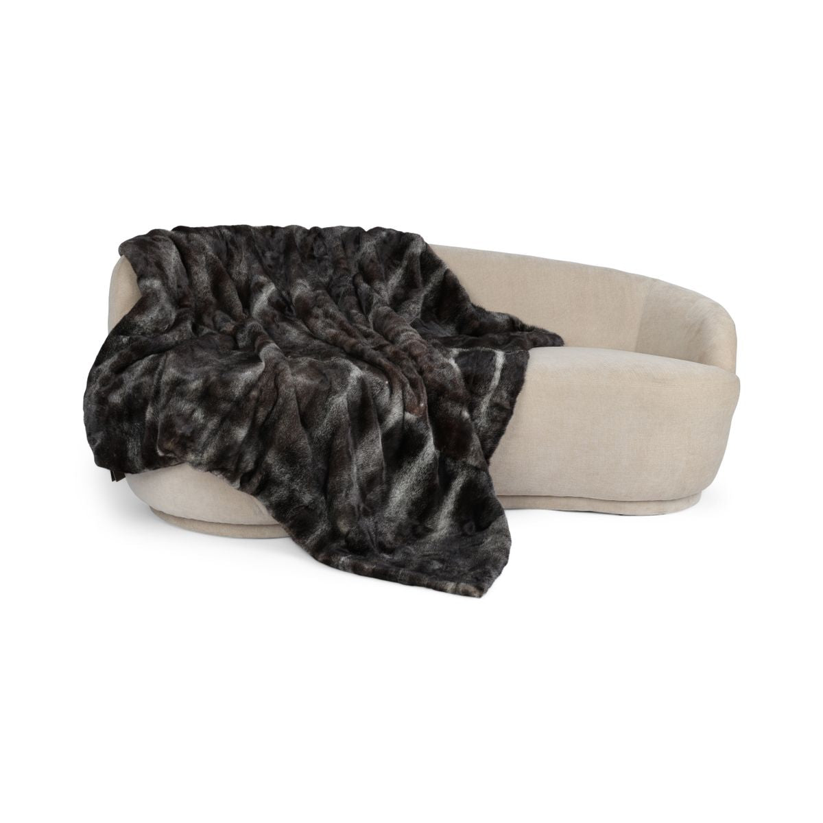 Nerz kariert | Rückseite aus Kaschmir | Sternenstaub | 150x180 cm