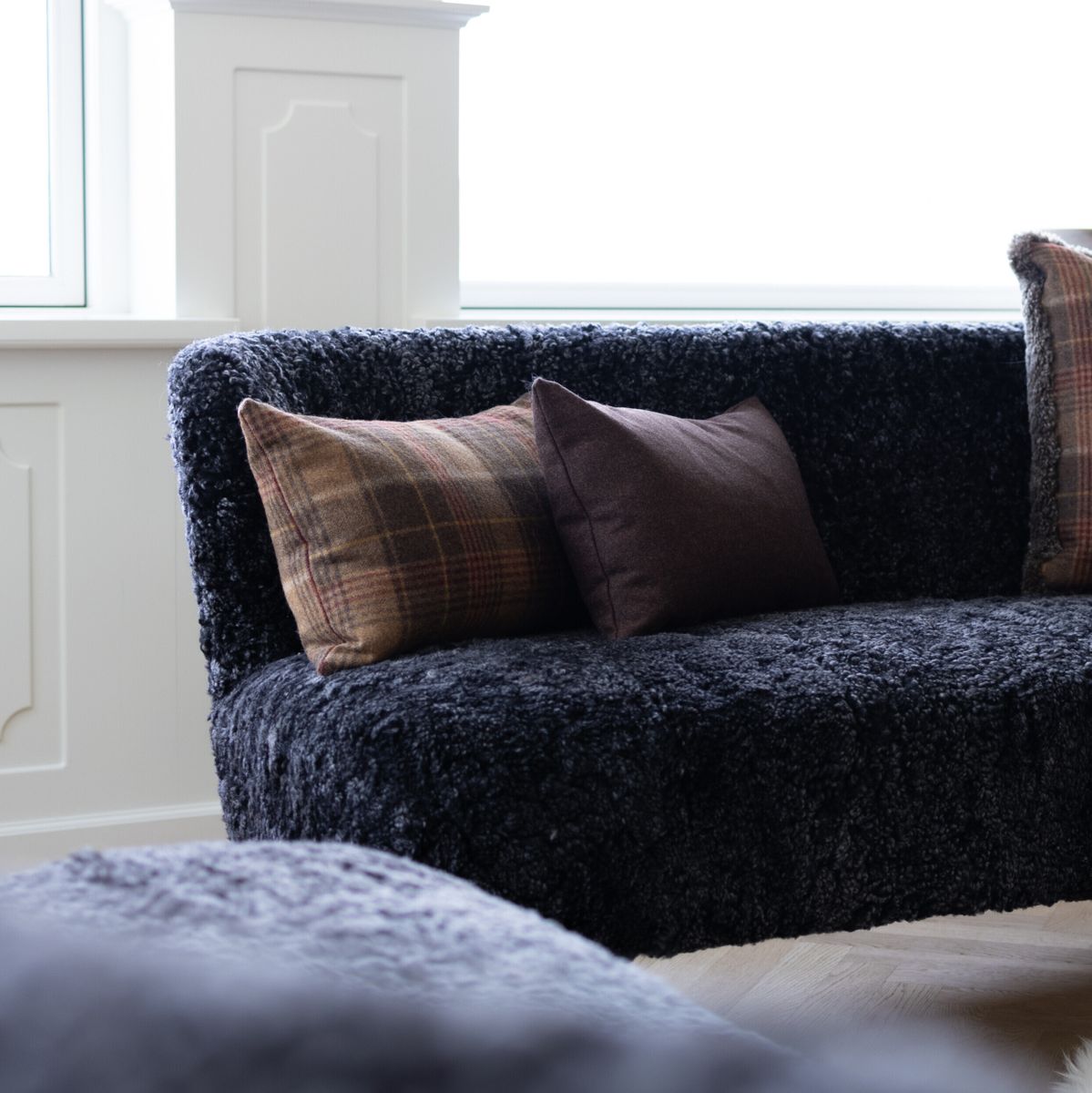 Karierte Sammlung | Wollkissen | Doppelseitig | 34x52cm