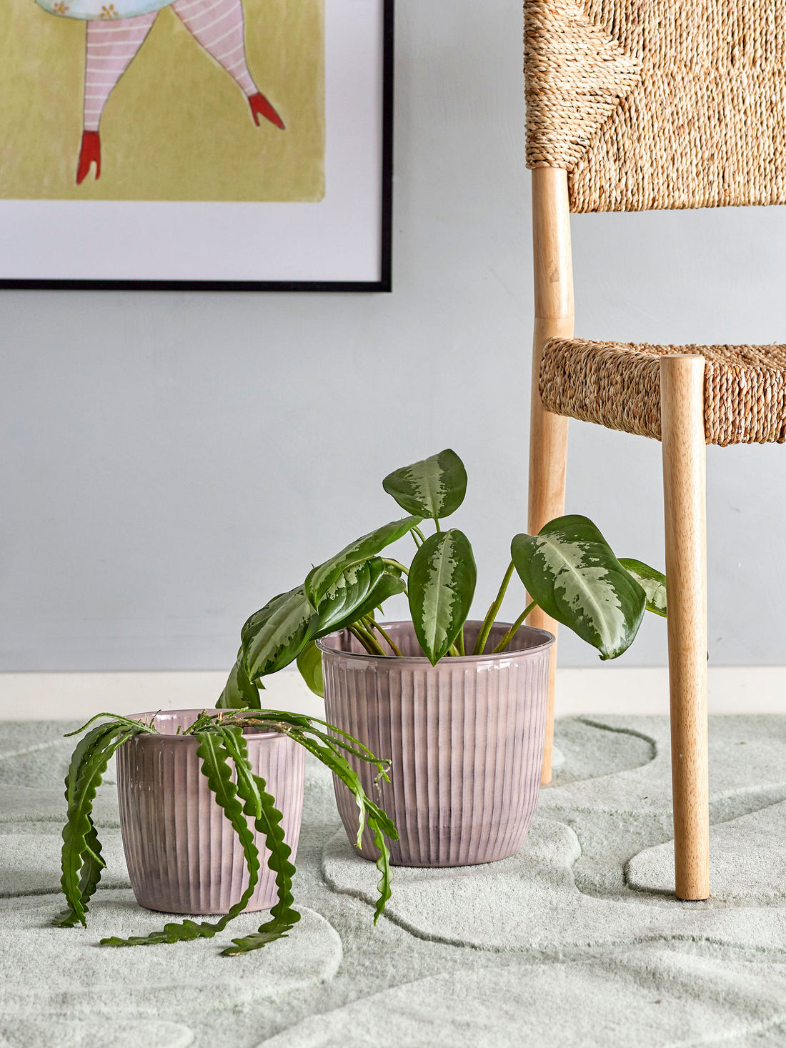 Bloomingville Kenzie Herbal Potty Peak, Rosa, Metall