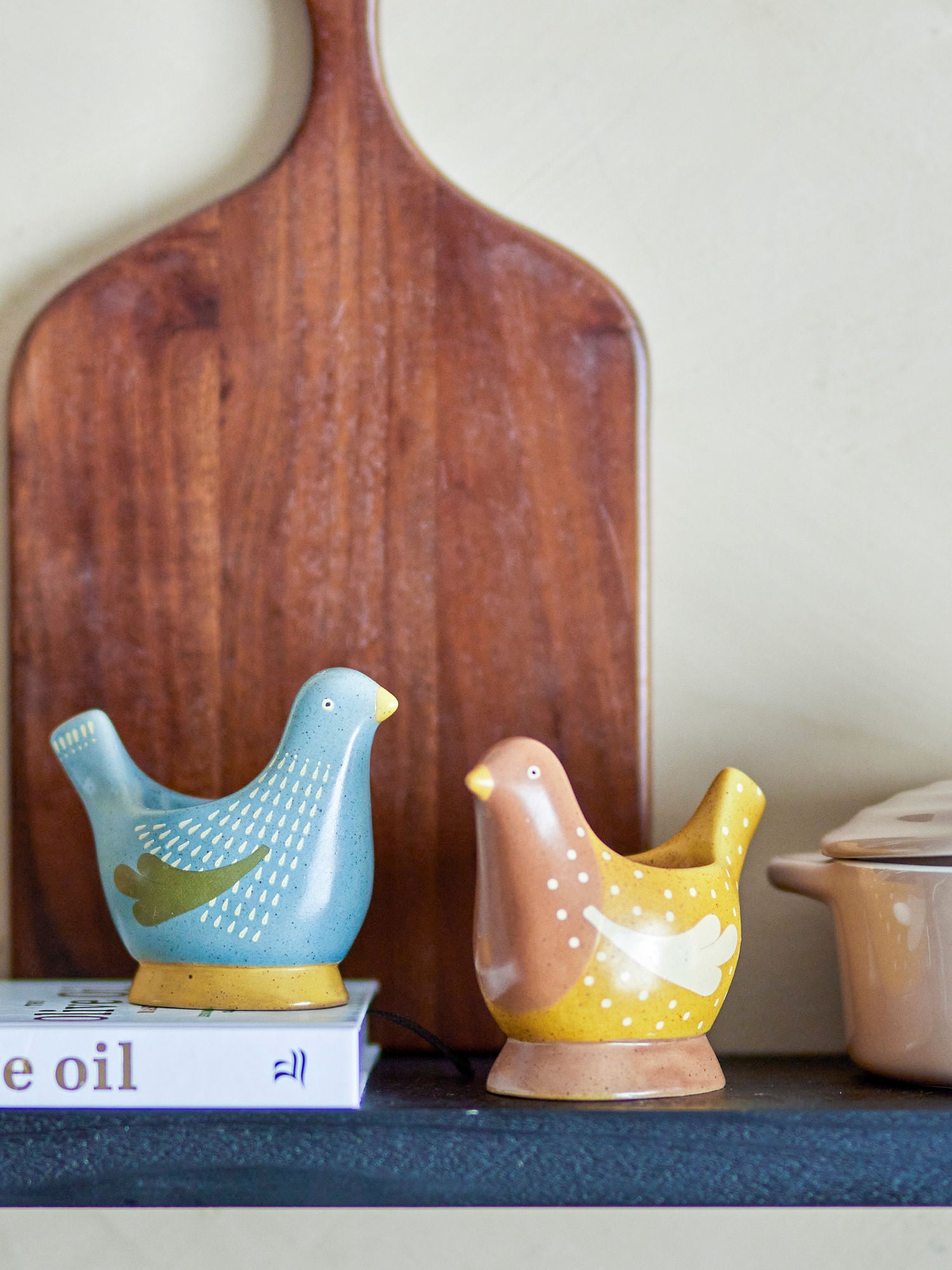 Bloomingville Birdy Egg Beaker, Blau, Steinzeug
