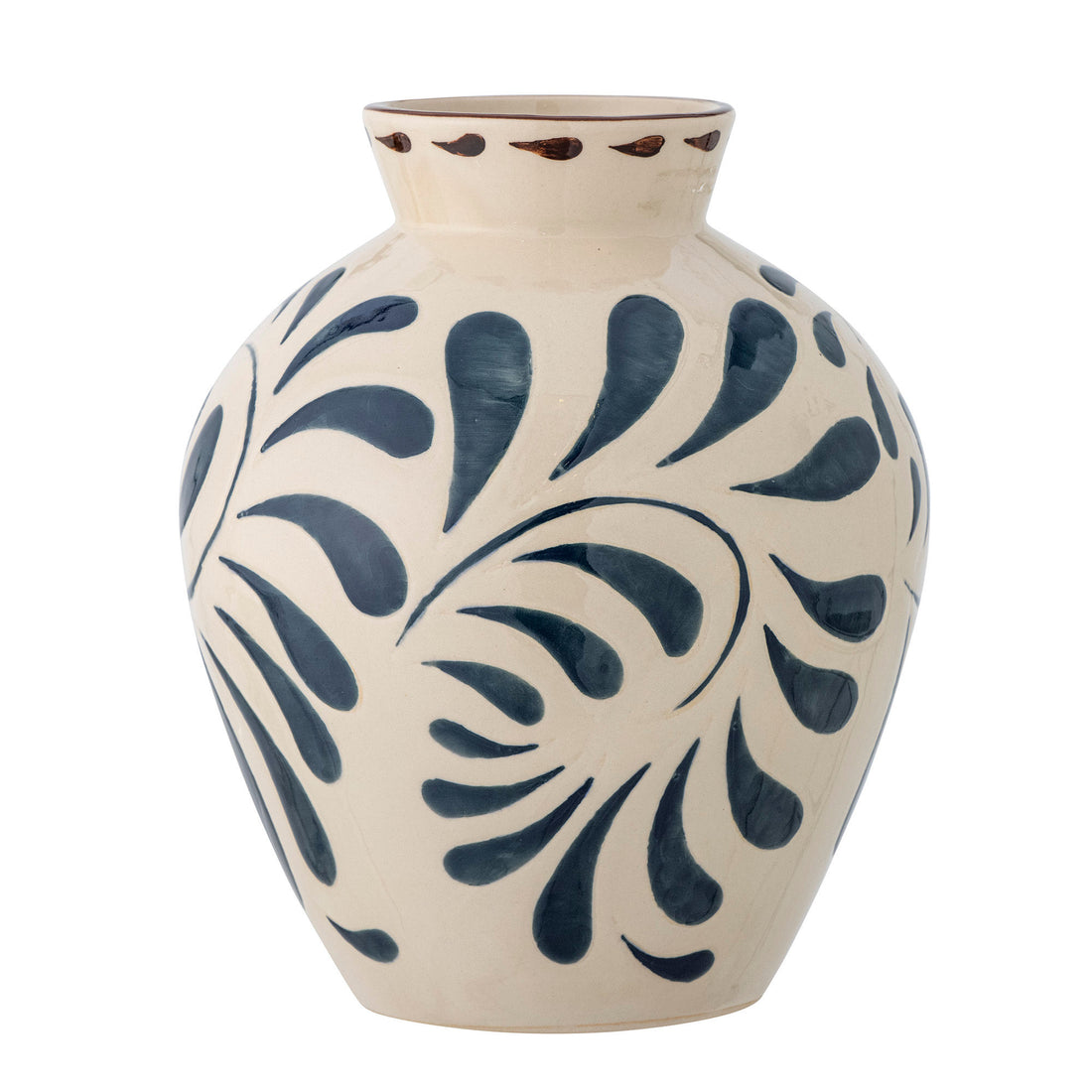 Bloomingville Heikki Vase, Blau, Steinzeug