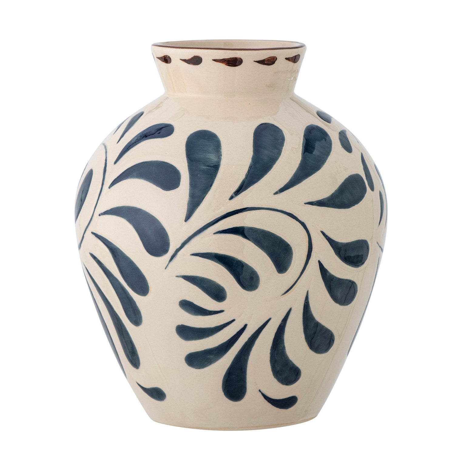 Bloomingville Heikki Vase, Blau, Steinzeug