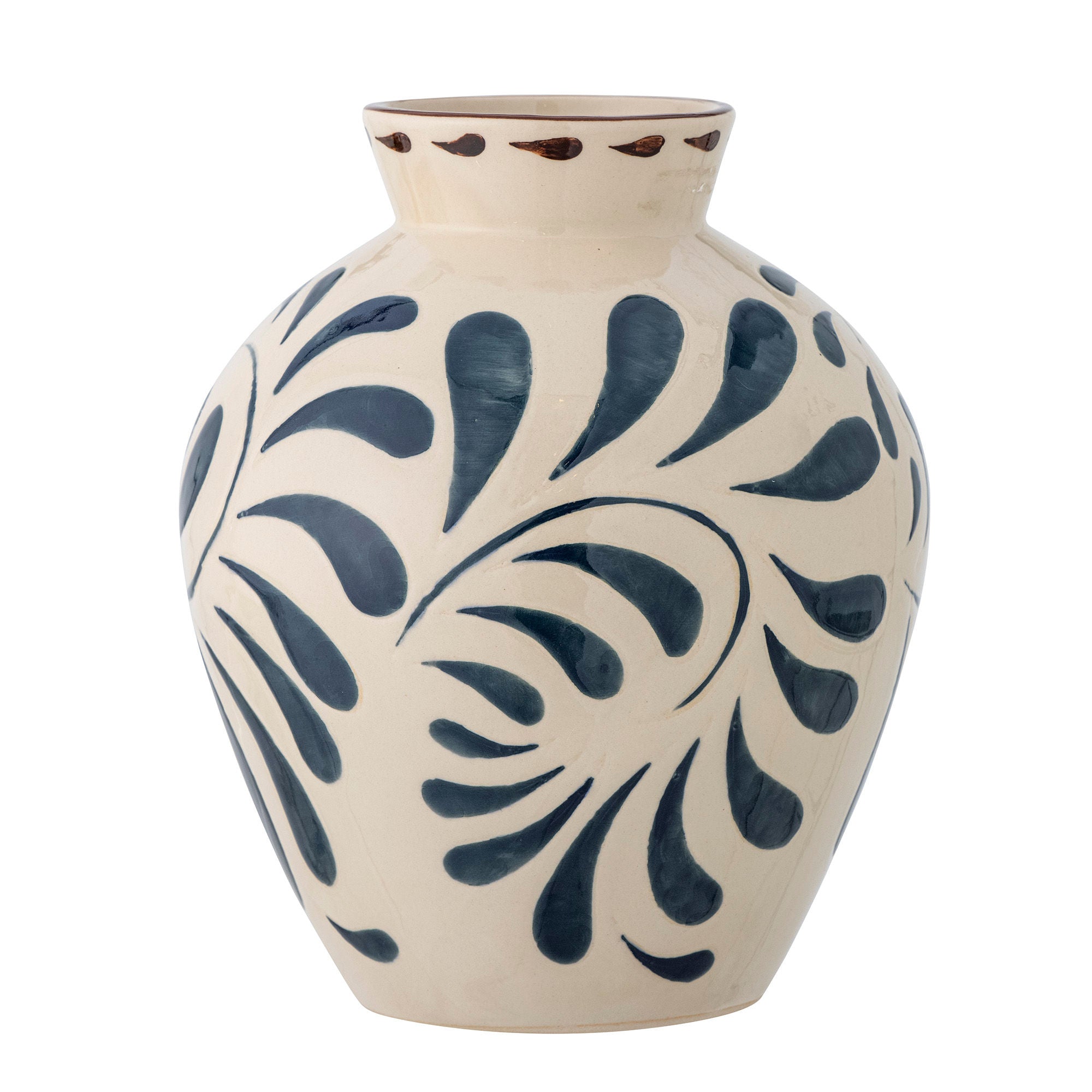Bloomingville Heikki Vase, Blau, Steinzeug