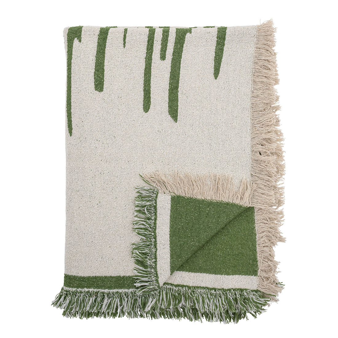 Bloomingville Haxby Plaid, grün, recycelte Baumwolle