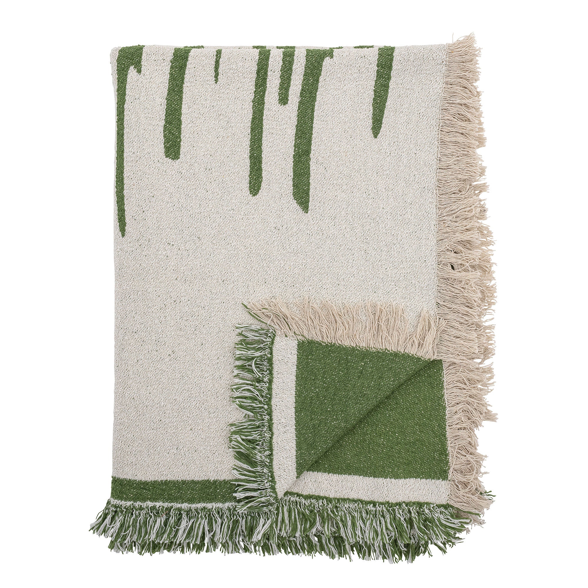 Bloomingville Haxby Plaid, grün, recycelte Baumwolle