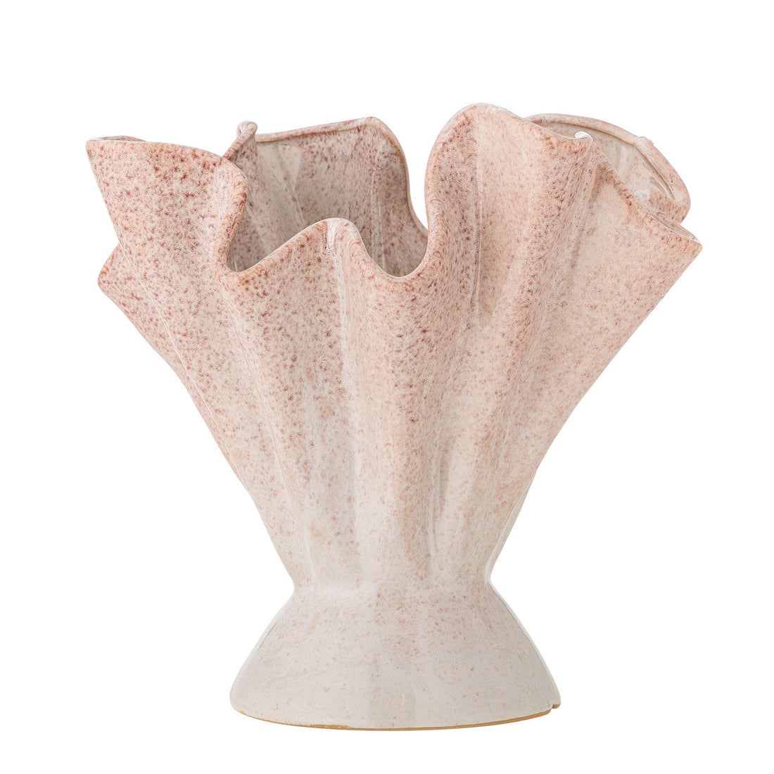 Bloomingville Plier Vase, Rosa, Steinzeug
