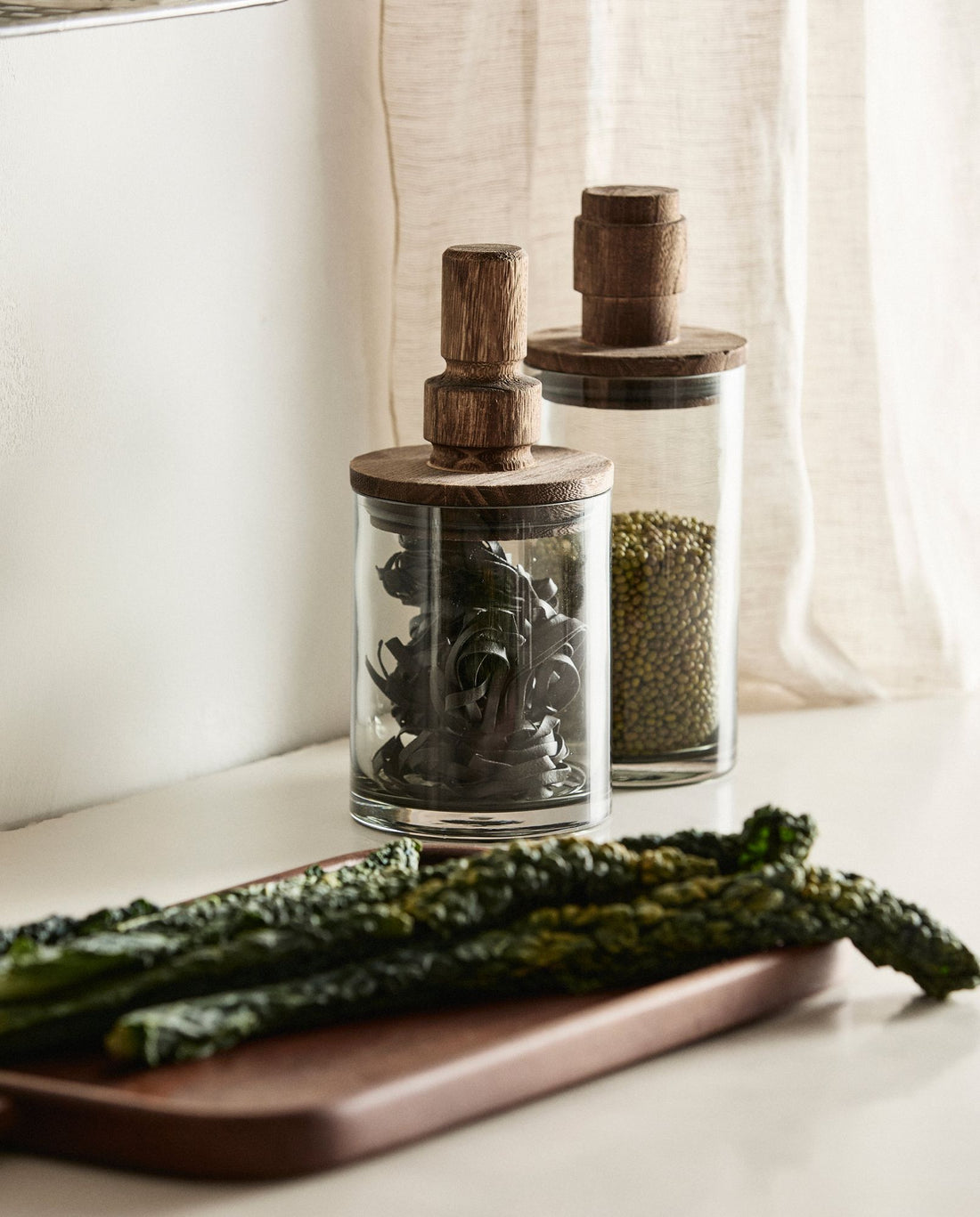 Salbeispeicherglas mit Holzdeckel - 900 ml