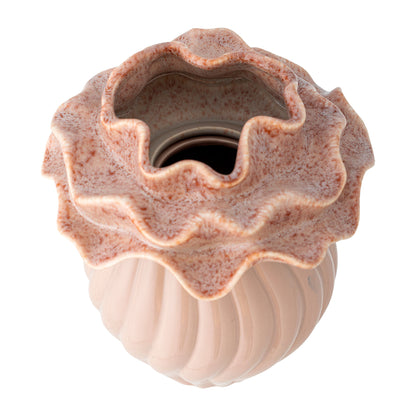 Bloomingville Petalia Vase, Rosa, Steinzeug