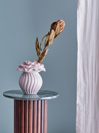 Bloomingville Petalia Vase, Rosa, Steinzeug