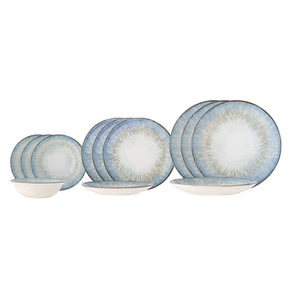Bloomingville Calen Tischservice Set, Blau, Steinzeug