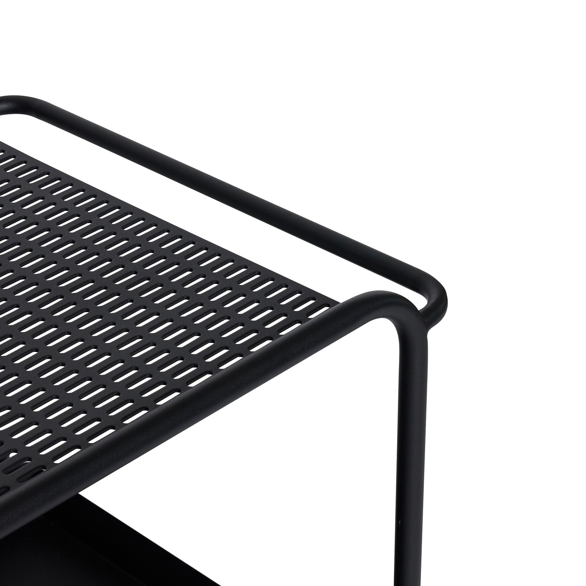 Hübsch Push Rolling Tisch schwarz