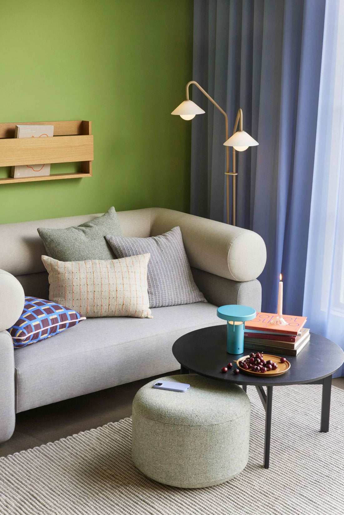 Marshmellow Pouf Small Hellgrün - ø52xh36cm