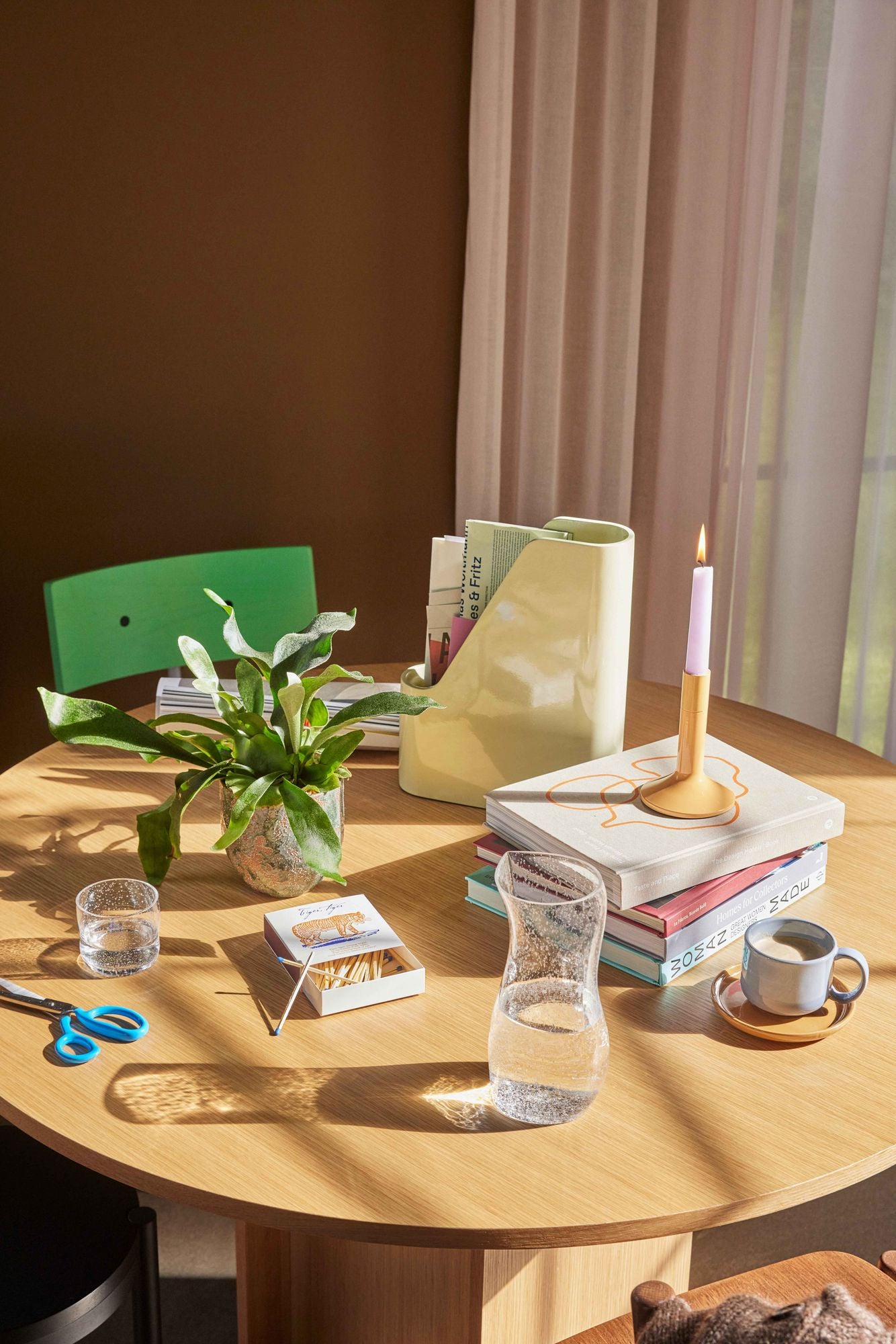 Hübsch Noru Pottte Brown/Grün (Set von 2)