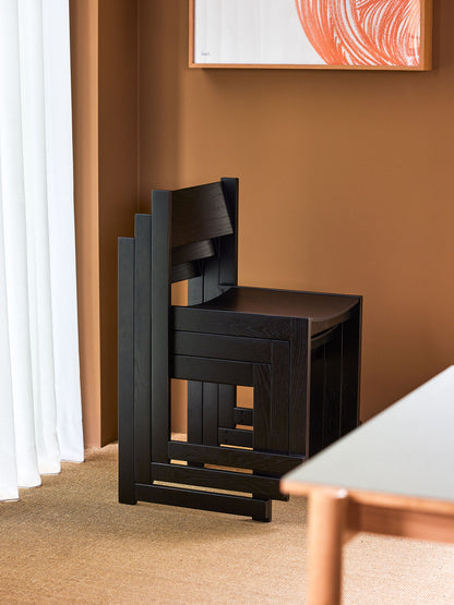 Hübsch Forma Essstuhl Schwarz schwarz