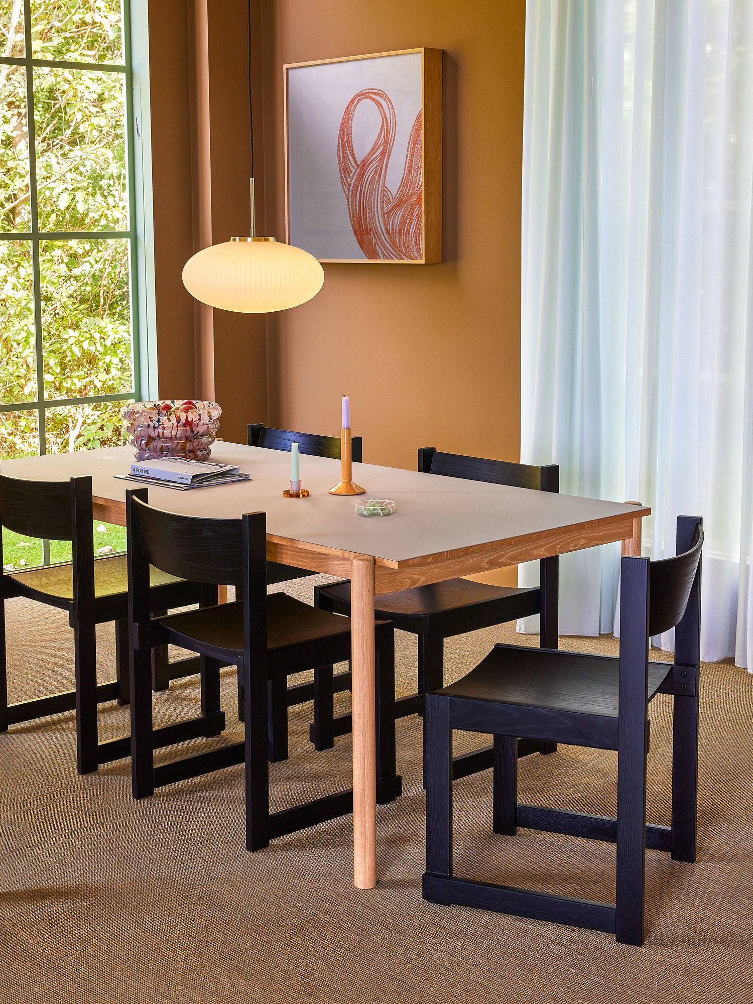 Hübsch Forma Essstuhl Schwarz schwarz