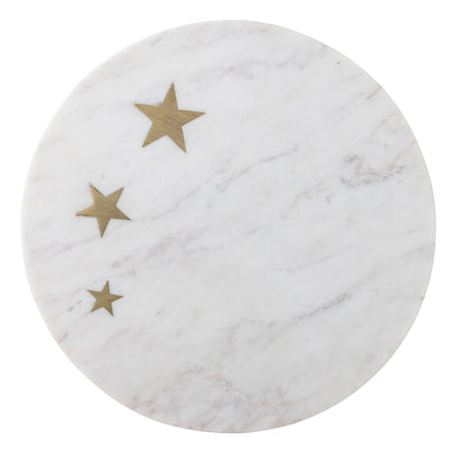 Bloomingville Fenya Star Cake Dish, weiß, Marmor