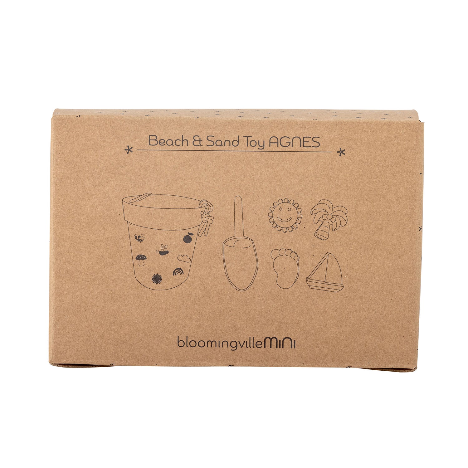 Bloomingville Mini Agnes Strand und Sandkass Spielzeug, Natur, Silikon