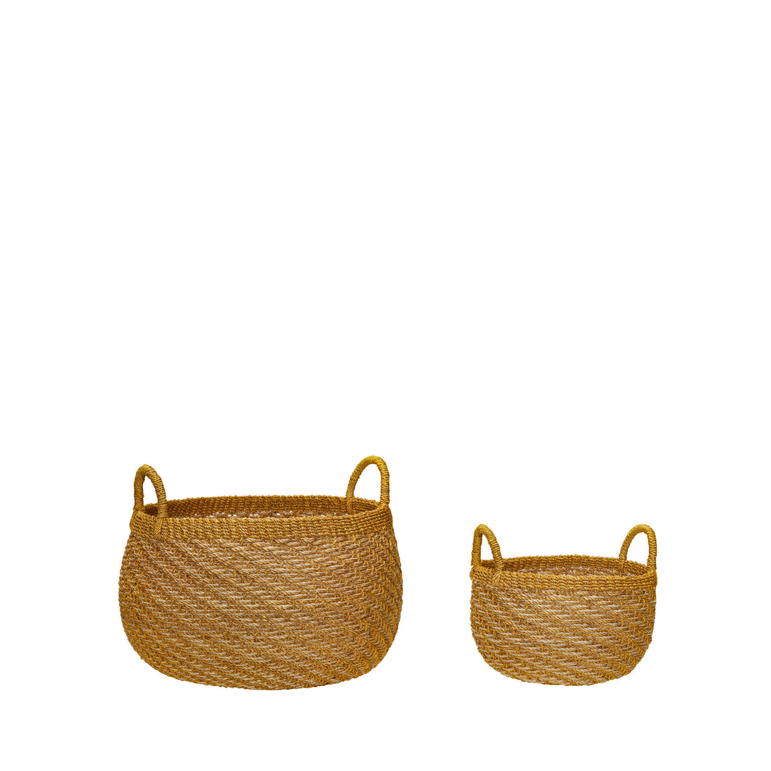Solarkurve Natur/Orange (Set von 2) - Ø31xh18, Ø40xh28cm
