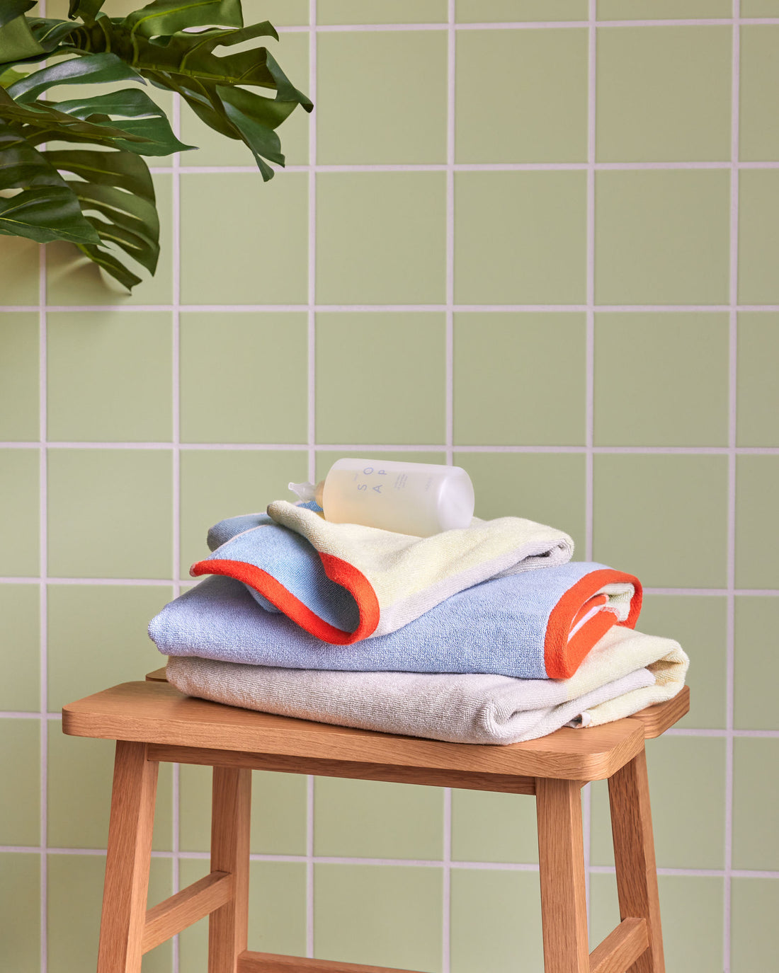 Hübsch Blocktuch kleines hellblau/mehrfarbig