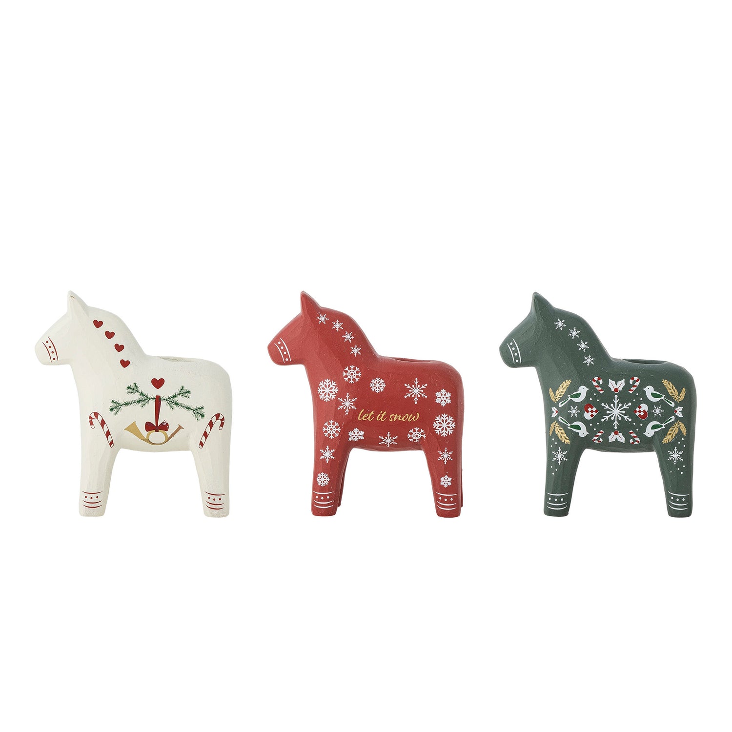 Bloomingville Siffer Candlestick, Rot, Polyresin